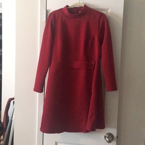 NWOT Modcloth red patterned dress!